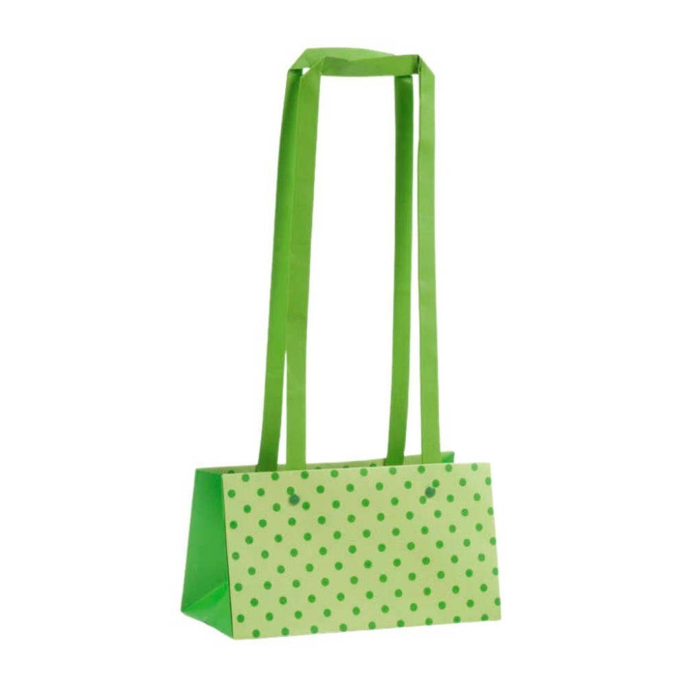 BORSA RETTANG CARTA S10 21X10,5 H11 VERDE POIS